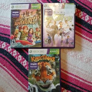 Xbox 360 Kinect Game Bundle: Set Of 3 //AS IS